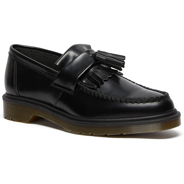 Amazon.com | Dr. Martens Men's Adrian Quad Moccasin, Black Smooth